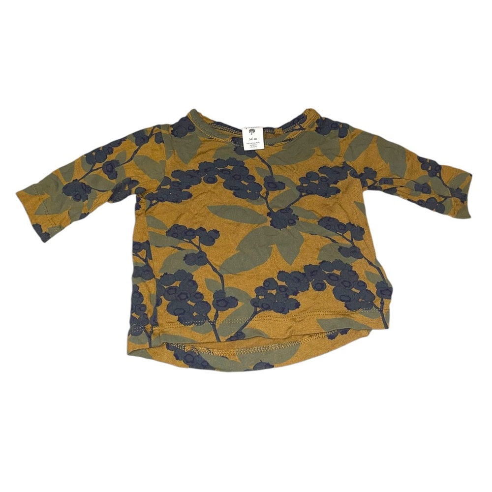 Kate Quinn Baby Green Blue Camouflage Blueberry Cotton Long Sleeve Top 3-6M